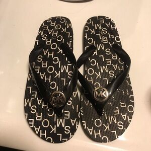 Michael Kors Black Flip Flops